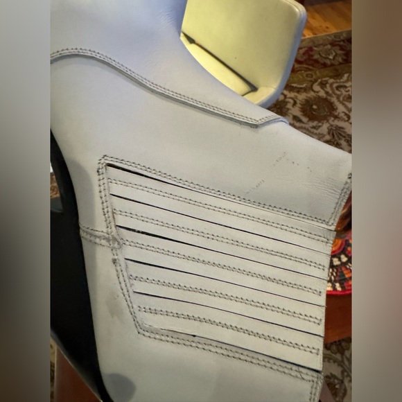 CELINE leather White and Black Ankle boots. Brand new with tags never worn! - Picture 12 of 15